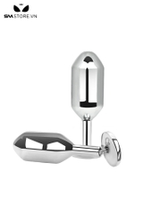 SMT4256 - Đồ chơi hậu môn inox cao cấp dáng hình thoi thuôn dài