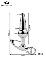SMT4260 - Butt plug hậu môn inox không gỉ phình lớn dạng hình cầu