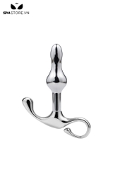 SMT4261 - Đồ chơi hậu môn inox 2 tầng với phần đế lượn sóng dài 127mm
