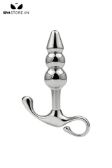 SMT4262 - Butt plug inox cao cấp thiết kế 3 tầng với phần đế lượn sóng