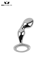 SMT4270 - Butt plug inox không gỉ phần đầu bo tròn và đuôi có tay cầm