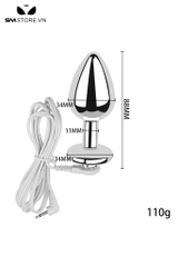 SMT4282 - Đồ chơi hậu môn butt plug inox hình búp sen dài 74 và 88mm