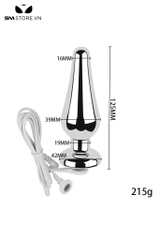 SMT4286 - Đồ chơi kích điện butt plug với đầu thon nhọn dài 125mm