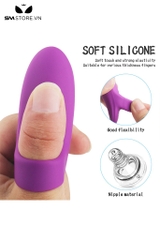 SMT4343 - Ngón tay rung silicon mềm co giãn có 10 tần số sạc điện