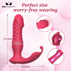 SMT4356 - Máy rung đầu dương vật có đế cánh bướm và nhánh cong dài