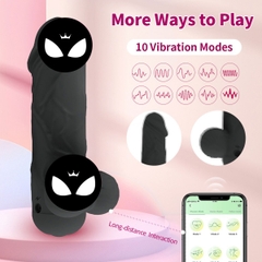 SMT4366 - Dương vật rung có bìu diều khiển qua APP và sạc USB