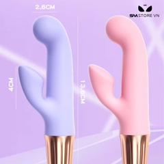 SMT4382 - Máy rung có nhánh phụ và 10 chế độ sạc điện dài 13.6cm