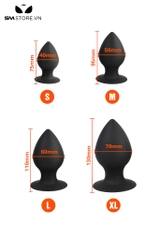 SMT439 - Butt plug silicon thân mập đế mỏng 4 size lựa chọn