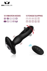 SMT4434 - Máy rung hậu môn silicon rỗng giữa điều khiển từ xa dài 15.3cm