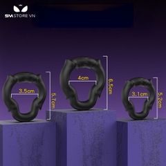 SMT4443 - Set 3 vòng đeo dương vật silicon mềm và co giãn có 3 kích cỡ