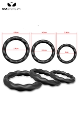 SMT4445 - Set 3 vòng đeo dương vật sóng nước dài 20 31 và 37mm