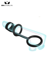 SMT4446 - Vòng đôi đeo gốc dương vật silicon đàn hồi dài 15.5cm