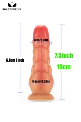 SMT4502 - Dương vật giả gắn tường nhiều khúc dài 19cm silicon co giãn