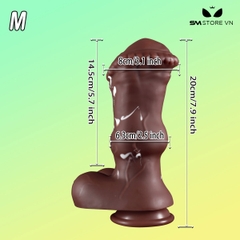 SMT4507 - Cu giả ngựa dính tường với bề mặt gân guốc có 3 size