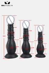 SMT4510 - Dương vật giả với đường vân ngang có đế dính tường