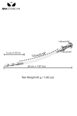 SMT4546 - Sounding silicon niệu đạo silicon đầu bi tròn và đầu nhọn 3 tầng
