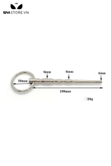 SMT4547 - Đồ chơi niệu đạo nam sounding inox có 3 tầng hạt tròn