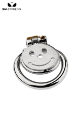 SMT4559 - Khóa dương vật inox mặt dẹt thiết kế hình mặt cười có 4 size