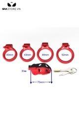 SMT4564 - Khóa dương vật nắp lồng phối màu thiết kế 2 vòng thoáng khí