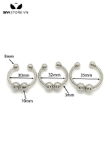SMT4576 - Vòng bi đeo cu inox với chuỗi 4 hạt dài 30 32 và 35mm