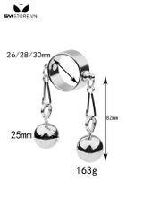 SMT4580 - Tạ đeo tinh hoàn inox không gỉ với bản vuông và dày mix bi trơn