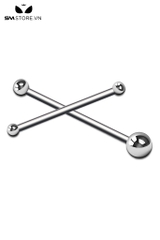 SMT4588 - Anal hook inox không gỉ dạng thanh thẳng với 2 đầu tròn