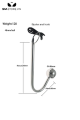 SMT4589 - Anal hook có 1 đầu bi tròn kích điện dài 20cm inox không gỉ
