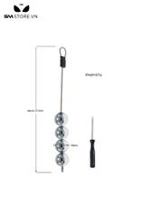SMT4590 - Đồ chơi hậu môn anal beads với chuỗi hạt bi tròn có thể tháo rời