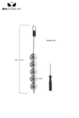 SMT4590 - Đồ chơi hậu môn anal beads với chuỗi hạt bi tròn có thể tháo rời