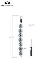 SMT4590 - Đồ chơi hậu môn anal beads với chuỗi hạt bi tròn có thể tháo rời