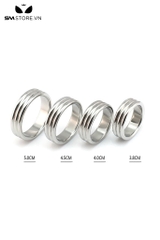 SMT4593 - Vòng đeo cu inox 3 vòng tròn trơn liền dài 38 40 45 và 50mm