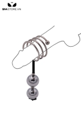SMT4599 - Tạ đeo tinh hoàn inox không gỉ đính kèm bi đôi hình lò xo