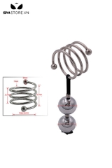 SMT4599 - Tạ đeo tinh hoàn inox không gỉ đính kèm bi đôi hình lò xo