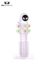SMT461 - Bao cao su đôn đầu rồng 8 bi chất liệu silicon dài 14.5 cm