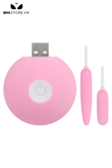 SMT4615 - Trứng rung 2 đầu sạc USB cỡ nhỏ đa tần số dài 2.8 và 4.5cm