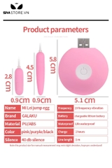 SMT4615 - Trứng rung 2 đầu sạc USB cỡ nhỏ đa tần số dài 2.8 và 4.5cm