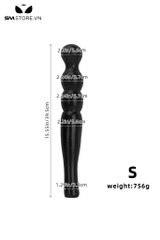 SMT4629 - Anal long 2 đầu dạng chuỗi hạt tăng dần silicon mềm