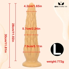 SMT4630 - Anal long silicon khủng lồ có đế dính tường dài 24 và 30cm