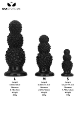 SMT4639 - Anal beads khủng lồ có gân nổi bao quanh dài 11 17 và 24cm
