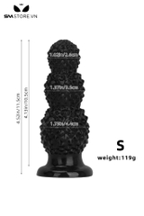 SMT4639 - Anal beads khủng lồ có gân nổi bao quanh dài 11 17 và 24cm