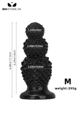 SMT4639 - Anal beads khủng lồ có gân nổi bao quanh dài 11 17 và 24cm