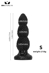 SMT4640 - Anal beads với chuỗi hạt khủng lồ vảy cá có đế dính tường