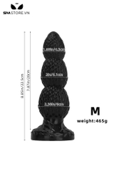 SMT4640 - Anal beads với chuỗi hạt khủng lồ vảy cá có đế dính tường