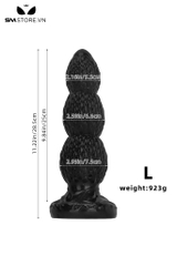 SMT4640 - Anal beads với chuỗi hạt khủng lồ vảy cá có đế dính tường