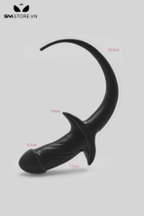 SMT4643 - Cosplay đuôi chó silicon đàn hồi dài 18.5cm thiết kế trơn dài