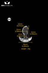 SMT4645 - Đồ chơi hậu môn silicon hình quả xoài phần đế loe rộng