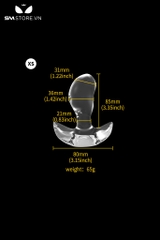 SMT4645 - Đồ chơi hậu môn silicon hình quả xoài phần đế loe rộng