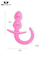 SMT4646 - Butt plug phích cắm 2 tầng thuôn gọn ở đầu và phình to ở giữa