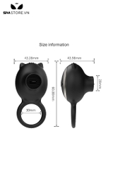 SMT4656 - Vòng rung dương vật có lưỡi liếm sạc điện và 10 tần số