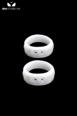 SMT4658 - Vòng đeo cu silicon trắng đục có lỗ nhỏ thoáng khí dài 2.7 và 3cm